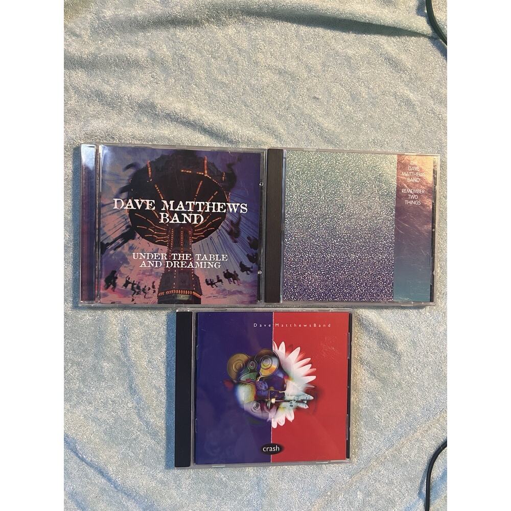 3 Dave Matthews Band CD Lot Under the Table, Dreaming, Crash 1990’s